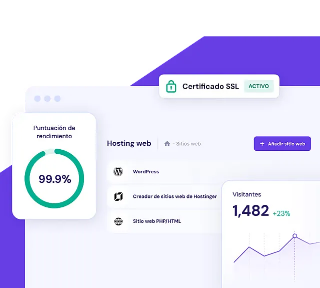 Logo de Hostinger, servicio de hosting web recomendado