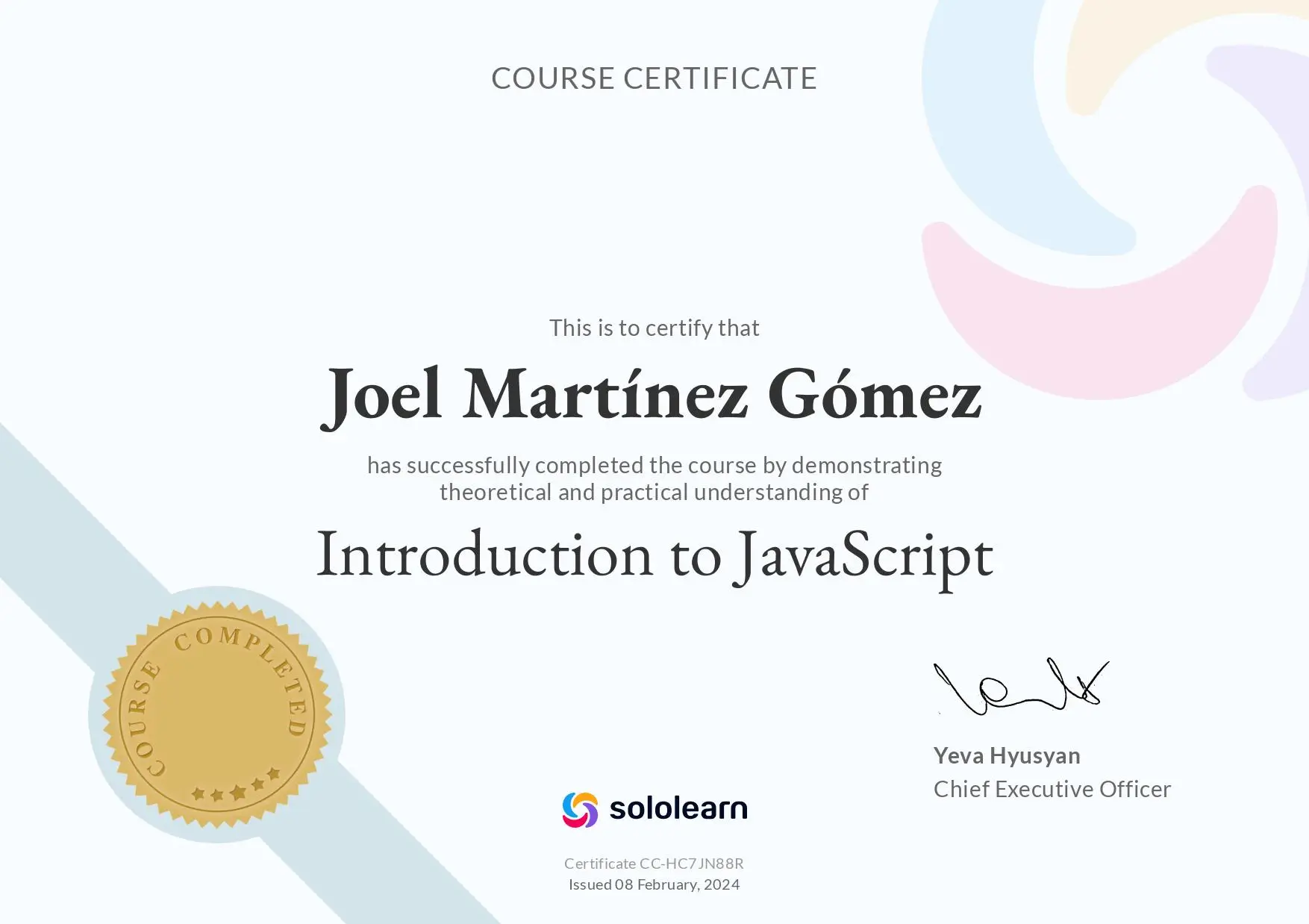 SoloLearn - JavaScript